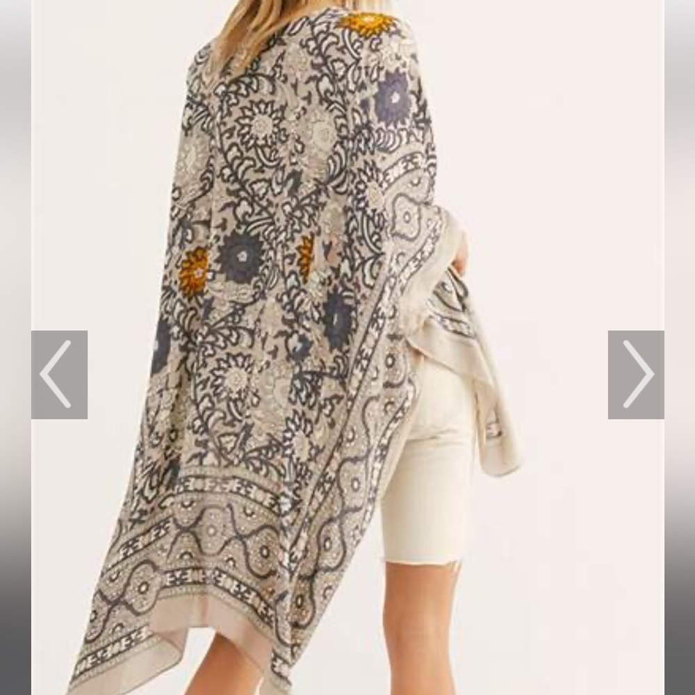 Free People Gray Snake Print Cardi